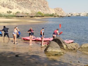 Kayak time by the Nile side