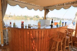 Dahabiya Nile Cruise bar on sundeck