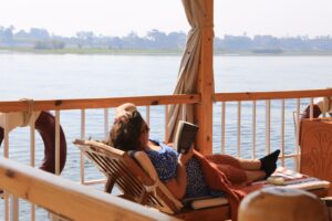 Leisure time on board Dahabia Nile River Cruise