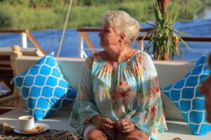 Tea time on Dahabiya Nile Cruise